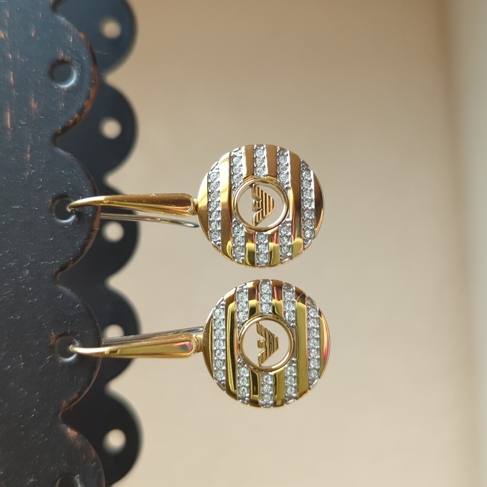 Emporio Armani Gold Drop Earrings